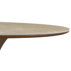 Table à manger ronde, pierre frittée et bois massif - Maison Delore