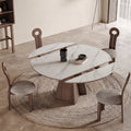 Table à manger ronde multifonction, bois massif - Maison Delore