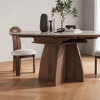 Table à manger ronde multifonction, bois massif - Maison Delore