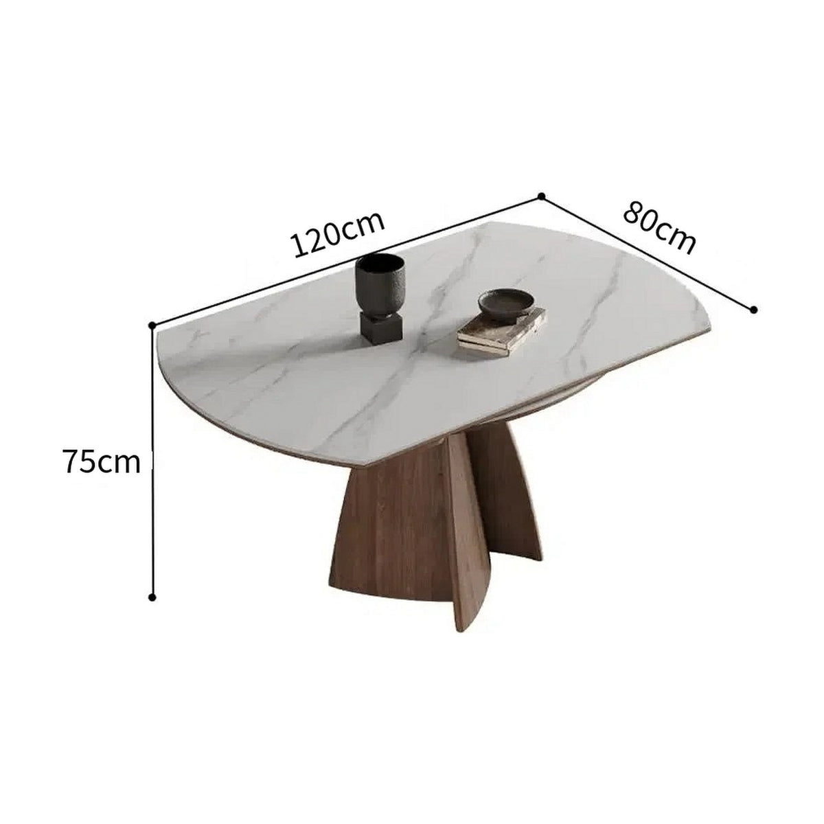 Table à manger ronde multifonction, bois massif - Maison Delore