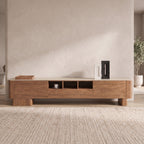 Ensemble table basse, table d'appoint et meuble TV noyer, plateau gravé
